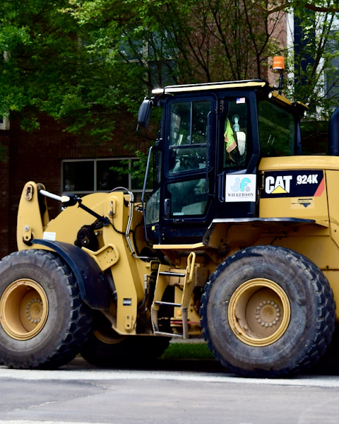 Excavator on a worksite